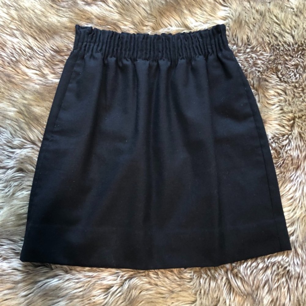 J Crew Factory Black Paper Bag Waist Skirt